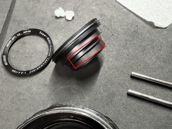 PENTAX SUPER-MULTI-COATED TAKUMAR 6×7 105mm F2.4 分解