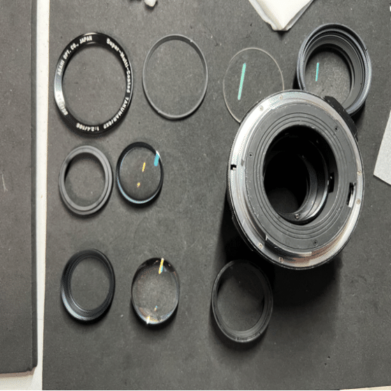 PENTAX SUPER-MULTI-COATED TAKUMAR 6×7 105mm F2.4 分解｜FWP_office
