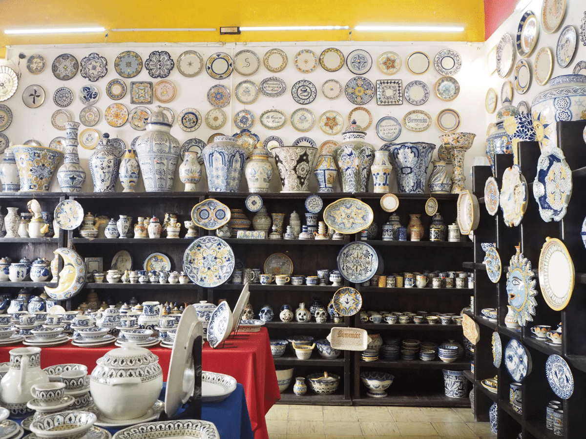 Puebla 飾り皿 メキシコ プエブラ焼き メキシコ タラベラ焼き 大皿1