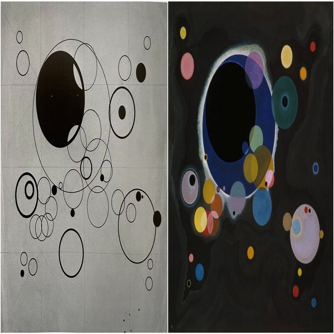 カンディンスキー、(冷たいかたちのある即興)のための習作、希少な画集より 展示中のカンディンスキー作品を紹介／NSW州立美術館ボランティア