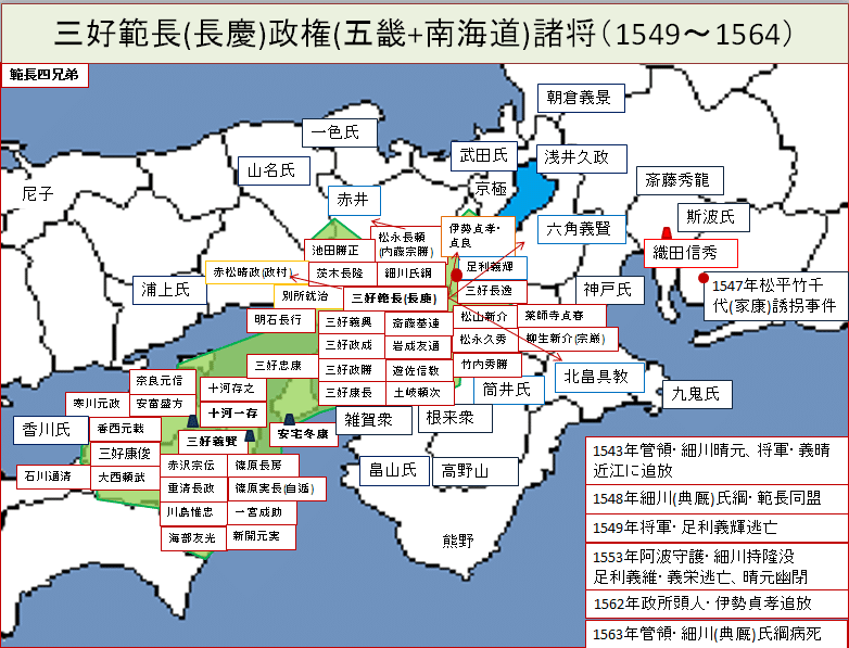 14世紀~16世紀 足利家の室町幕府の家臣団、足利家執事、関東鎌倉公方執事:関東管領、奥州執事、外様大名西国編