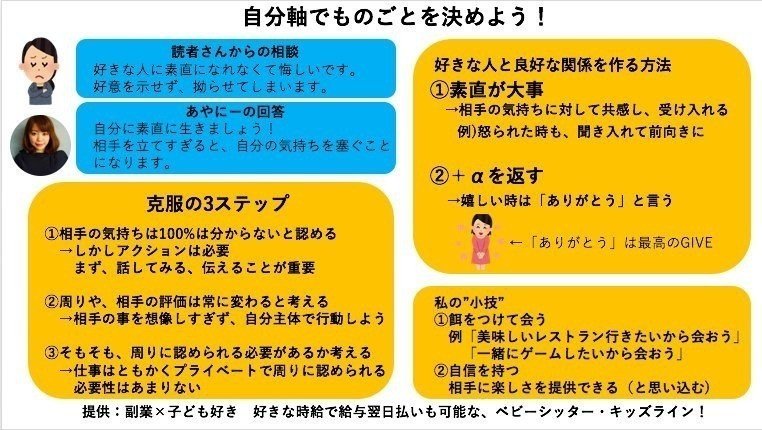 第144回 周りに振り回されず 自分軸で物事を決めるコツ あやにー Note
