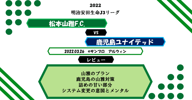 『メンタル』vs鹿児島(3/26)A　【2022松本山雅】