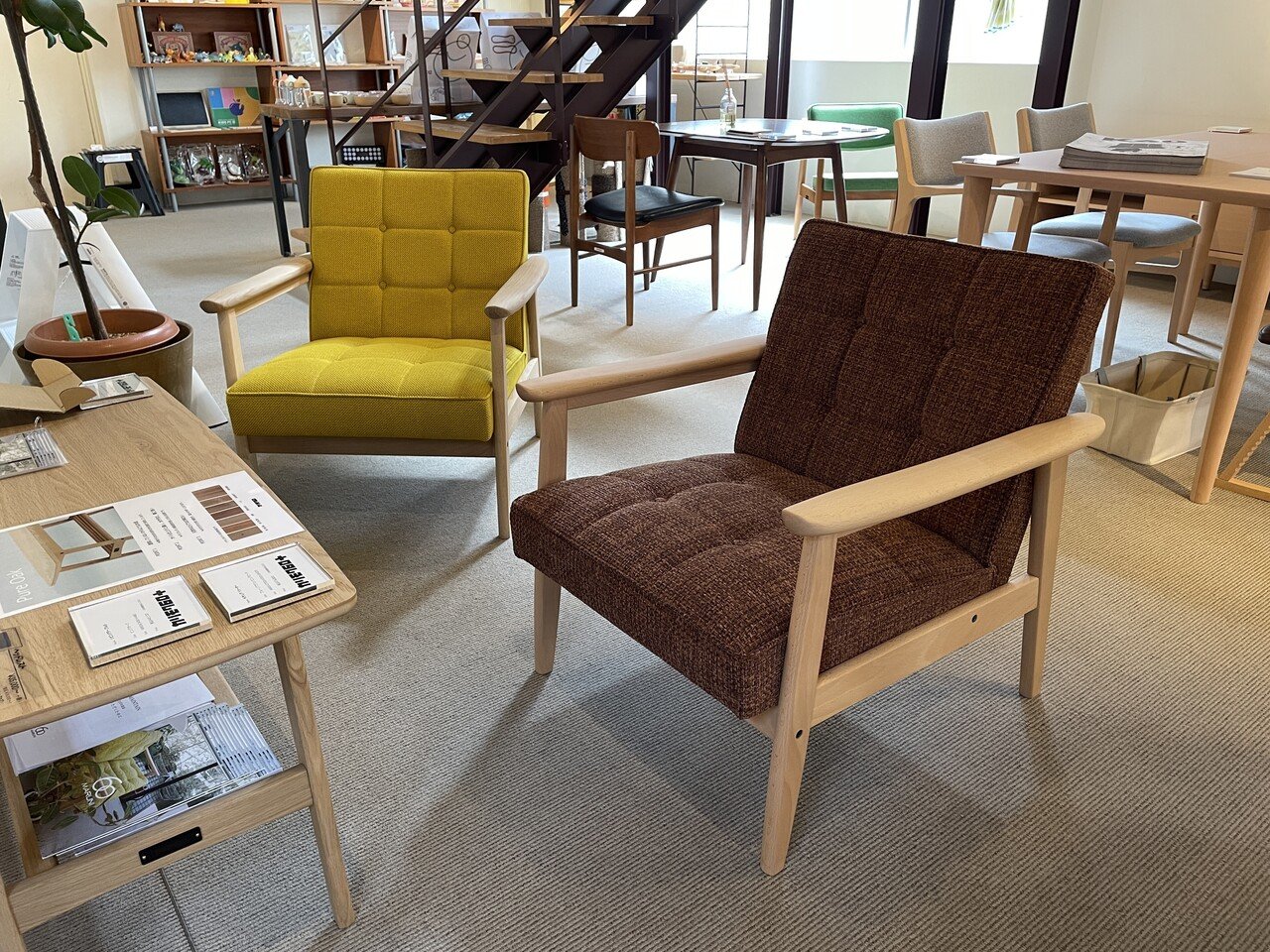 カリモク Kチェア ビンテージ レトロ ブラウン カリモク60 取扱