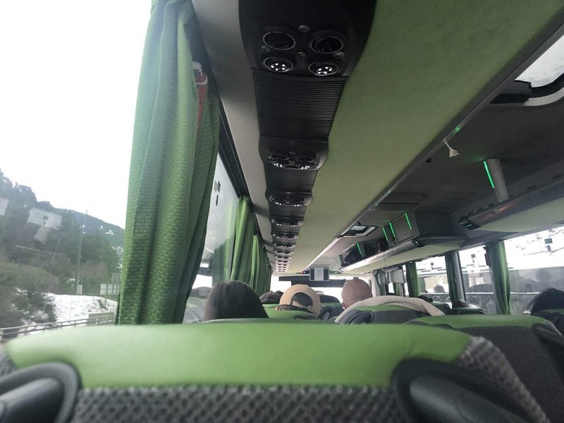 イタリア行きのバスの中