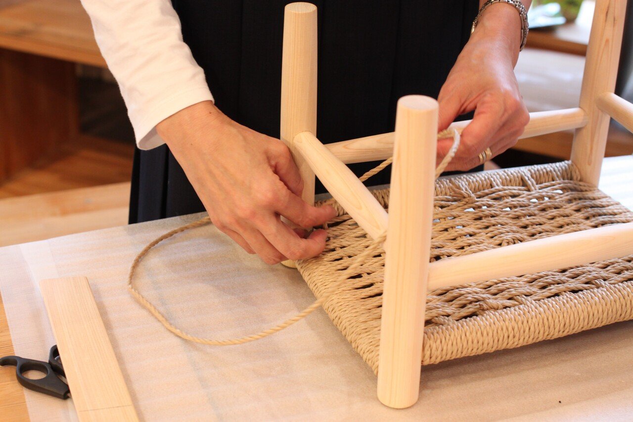 ハンドメイド※ ペーパーコード椅子