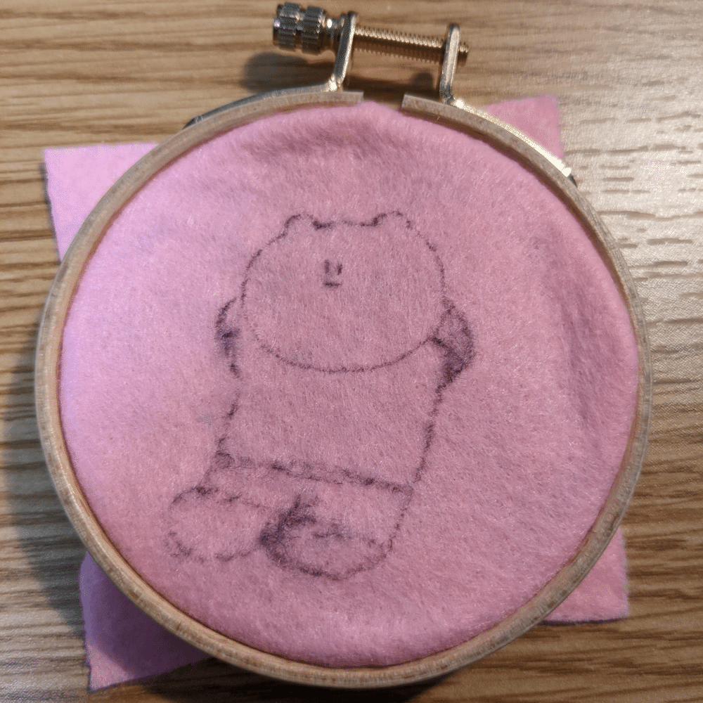 自作イラストを刺繍するとかわいい｜mashida