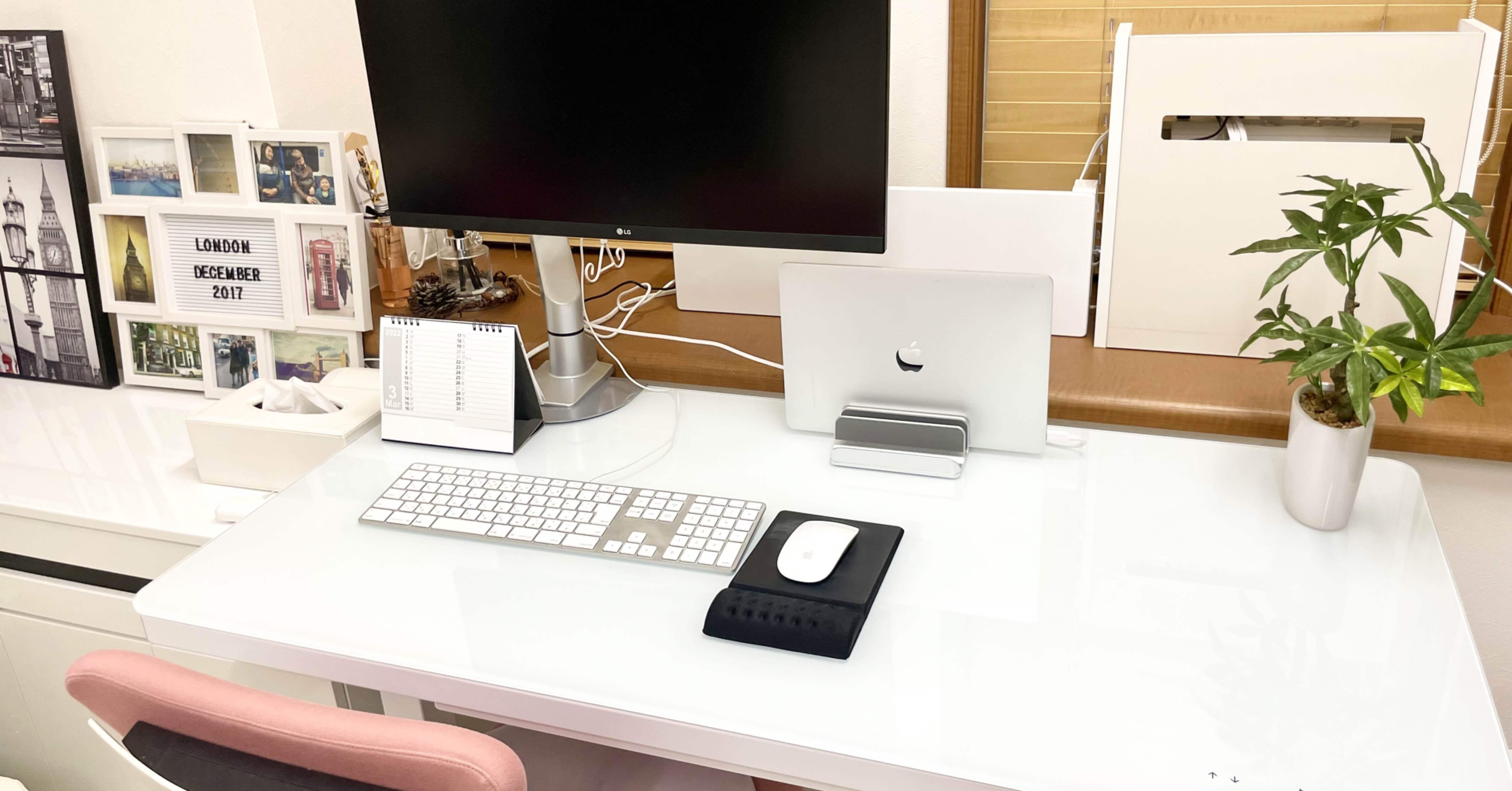 私のデスク周りを模様替え！立って仕事ができるように。｜maya*