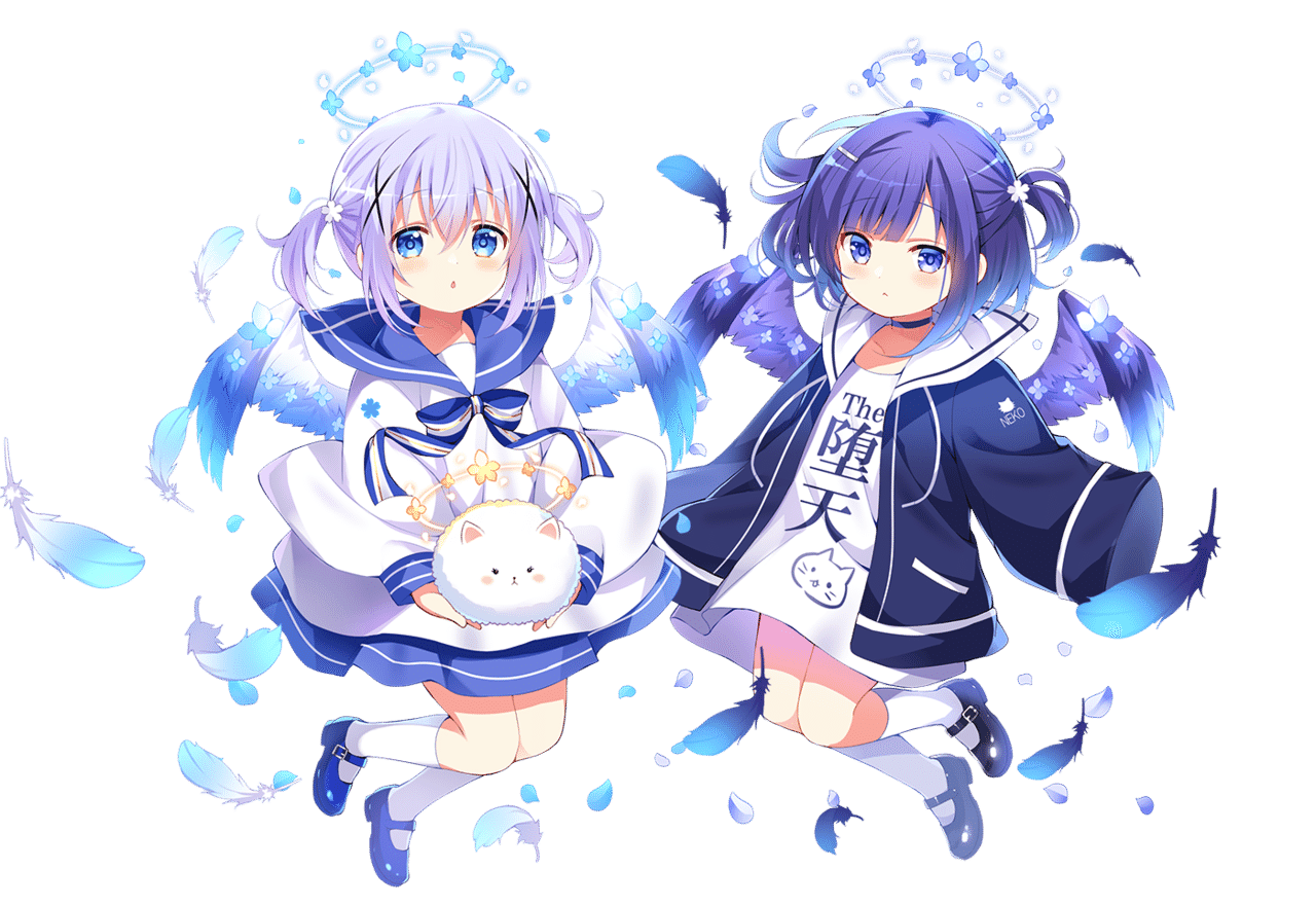 ごちうさ フユ 缶バッジ TAKE OUT BLUE BIRD