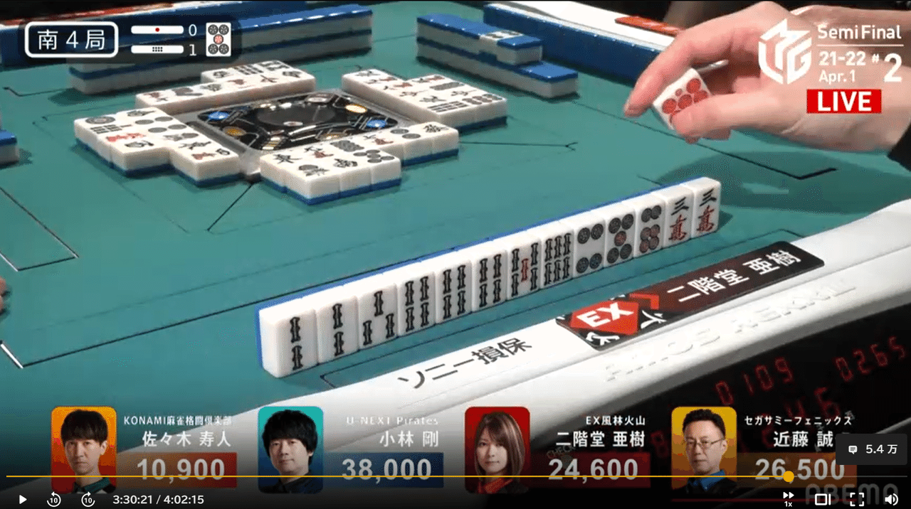 二階堂亜樹のリーチ判断を批判したい けんぼー Note 二階堂亜樹のリーチ判断を批判したい けんぼー Note