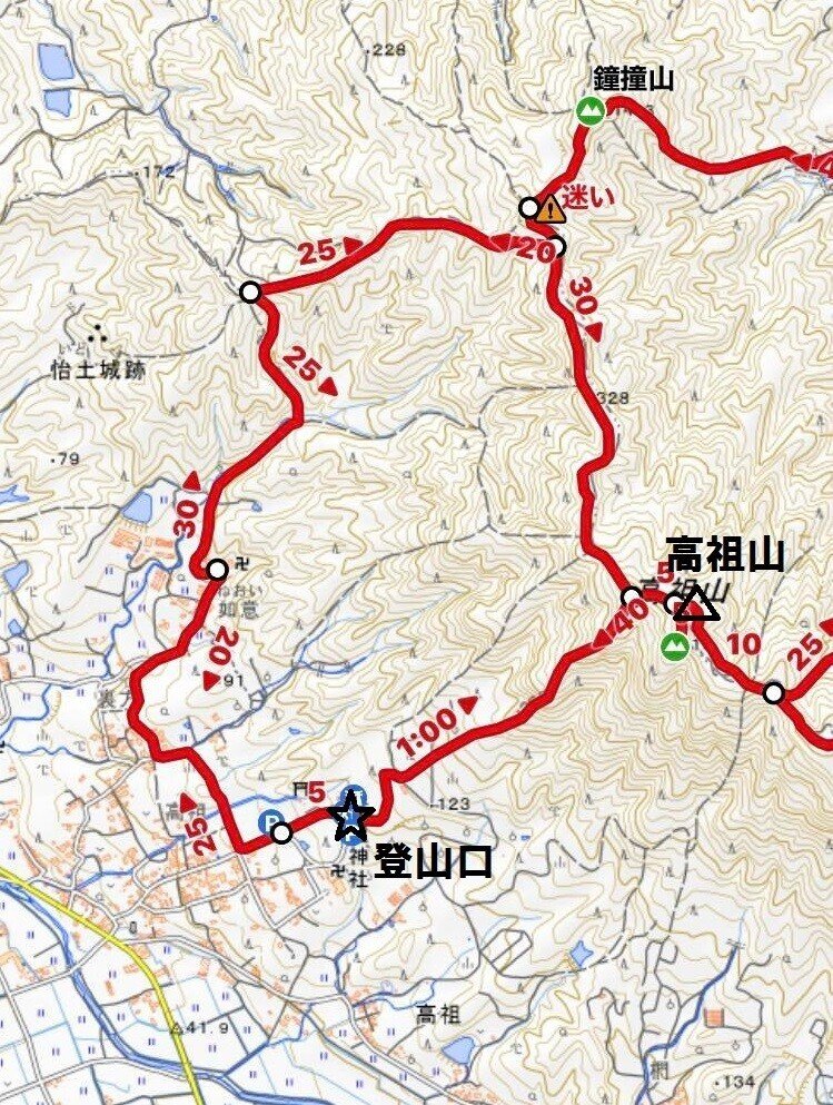 高祖山地図