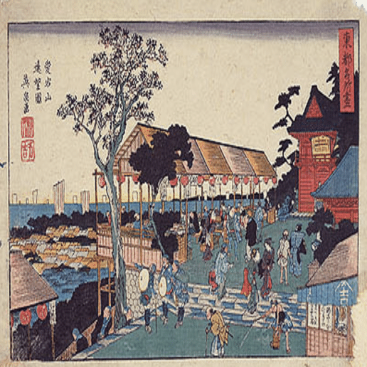 【On off】国貞　相撲「江戸　越の海福松」江戸名前ノ内　愛宕山　浮世絵 On off】国貞 相撲「江戸 越の海福松」江戸名前ノ内 愛宕山 浮世絵 On