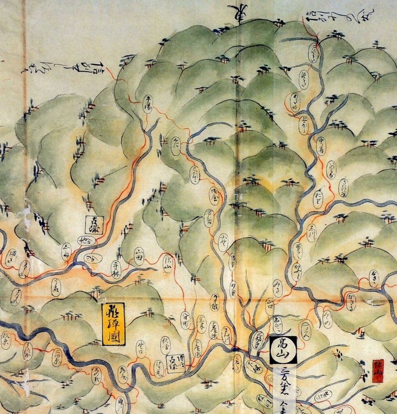 「彩色木版図 内裏図」1枚|古地図 和本 古典籍 江戸時代 彩色木版図 内裏図」1枚|古地図 和本 古典籍 江戸時代