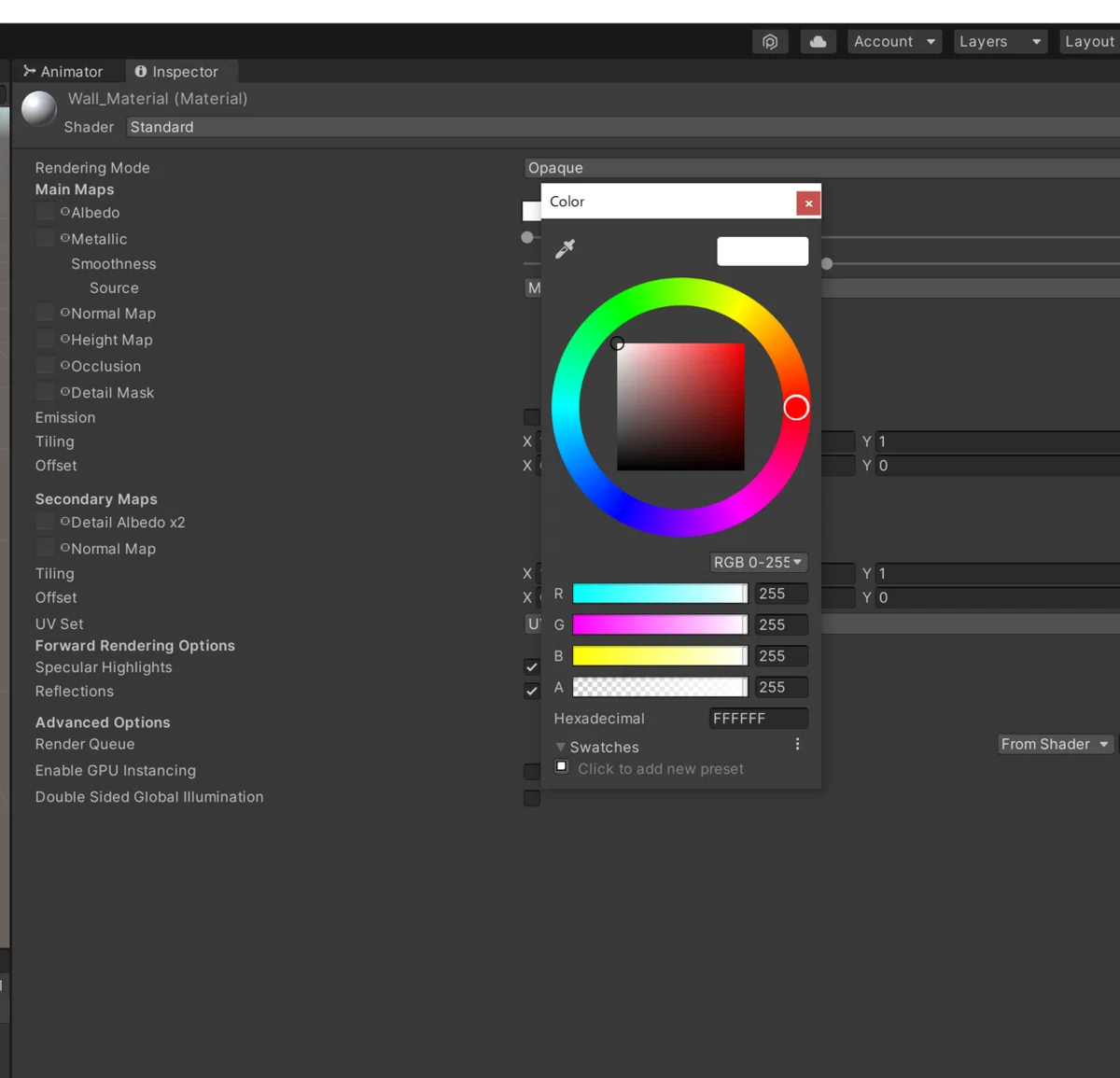 Unity 壁の色を変える｜hiroki