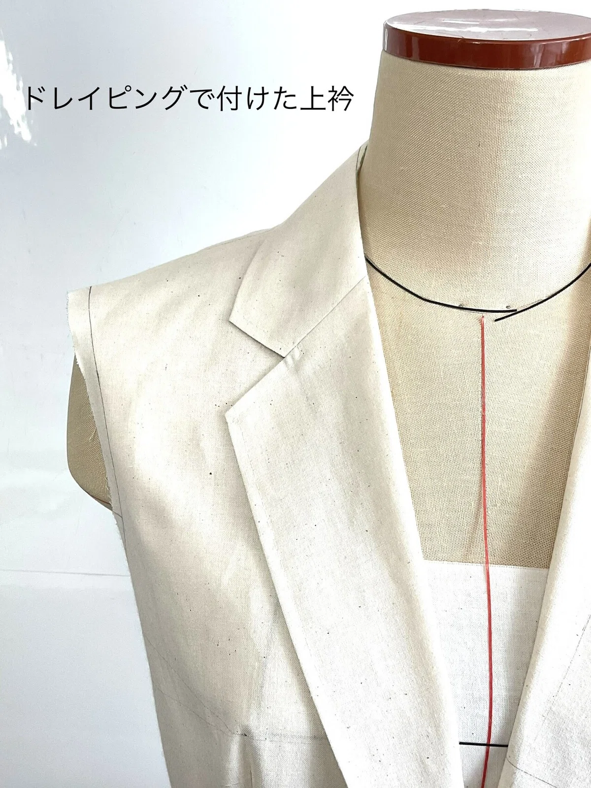 テーラーカラー上衿の「ドレイピングと製図の整合性」インスタライブテキスト｜モデリスタ坂元 孝史:KOBE「Studio di Felice」主宰