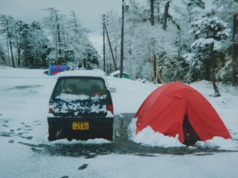 御嶽山駐車場雪