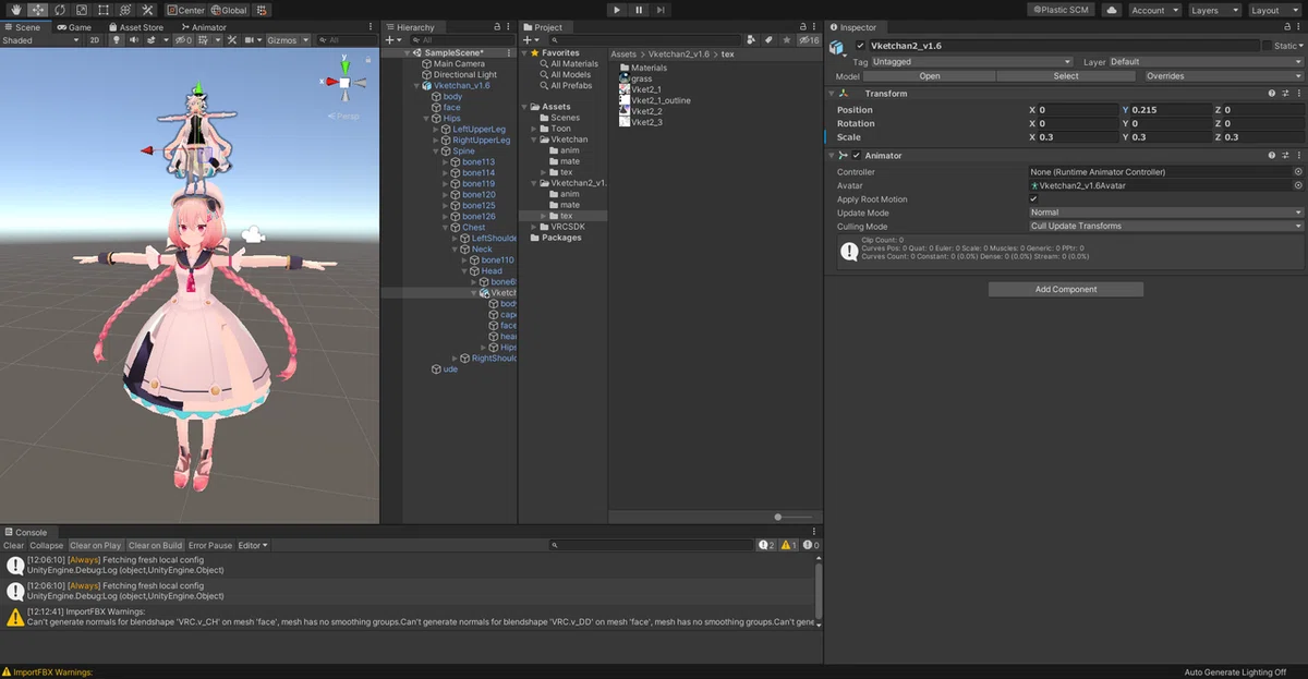 unity[두 개의 아바타를 합체시켜 임의의 립싱크를 적용하는 테스트]｜yamao365(VRC)