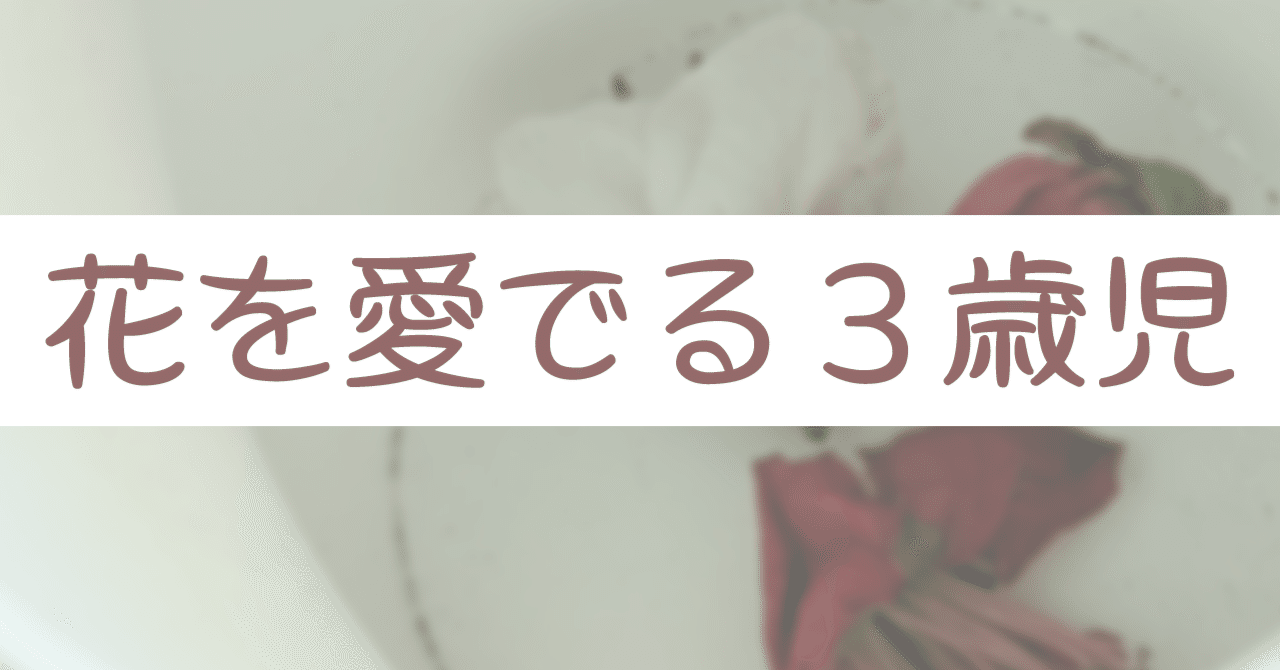 花を愛でる３歳児 Oheavenus Note