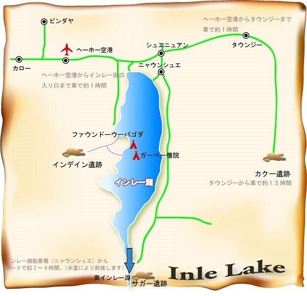 インレー湖map