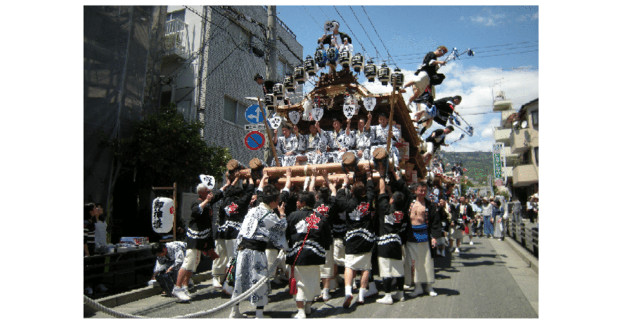 岸和田だんじり祭り--手作り地車でトレーニングする少年達