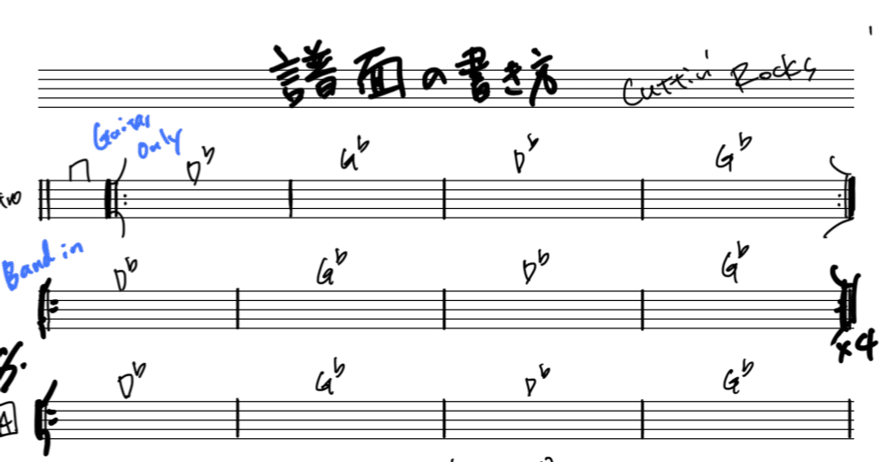 譜面の書き方 Daisuke Kuroda Note