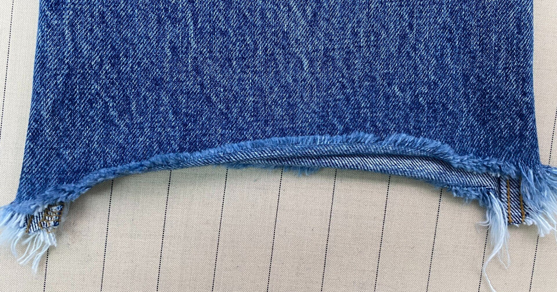 drew ペイント加工 フリンジ裾 デニム 裾フリンジデニム | Chez toi