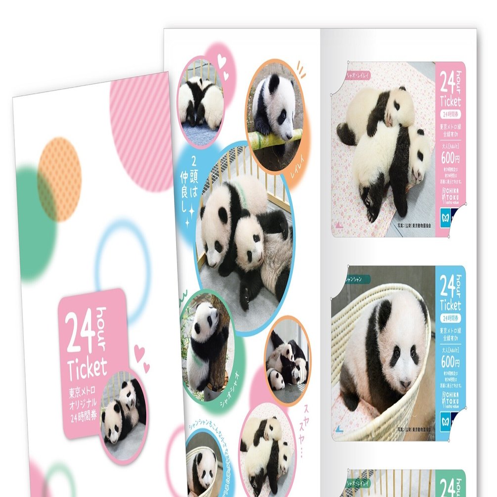 こんにちは シャオシャオ・レイレイ」東京メトロオリジナル24時間券