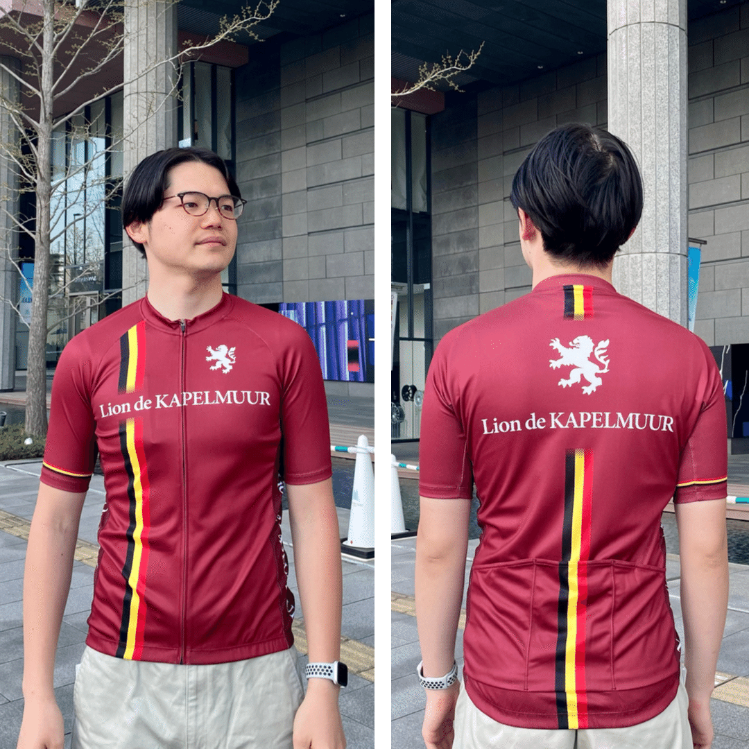 カペルミュールメランジ半袖チェレステライン KAPELMUUR（カペルミュール）メランジ半袖ジャージ チェレステ