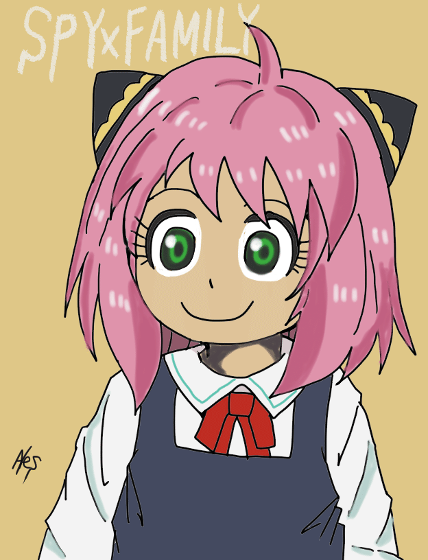 今日は なんとなくだけど いい感じの1日でした イラストは Spy Family というアニメの アーニャを初描きしました おおかば ろか 旧名 アレス Note