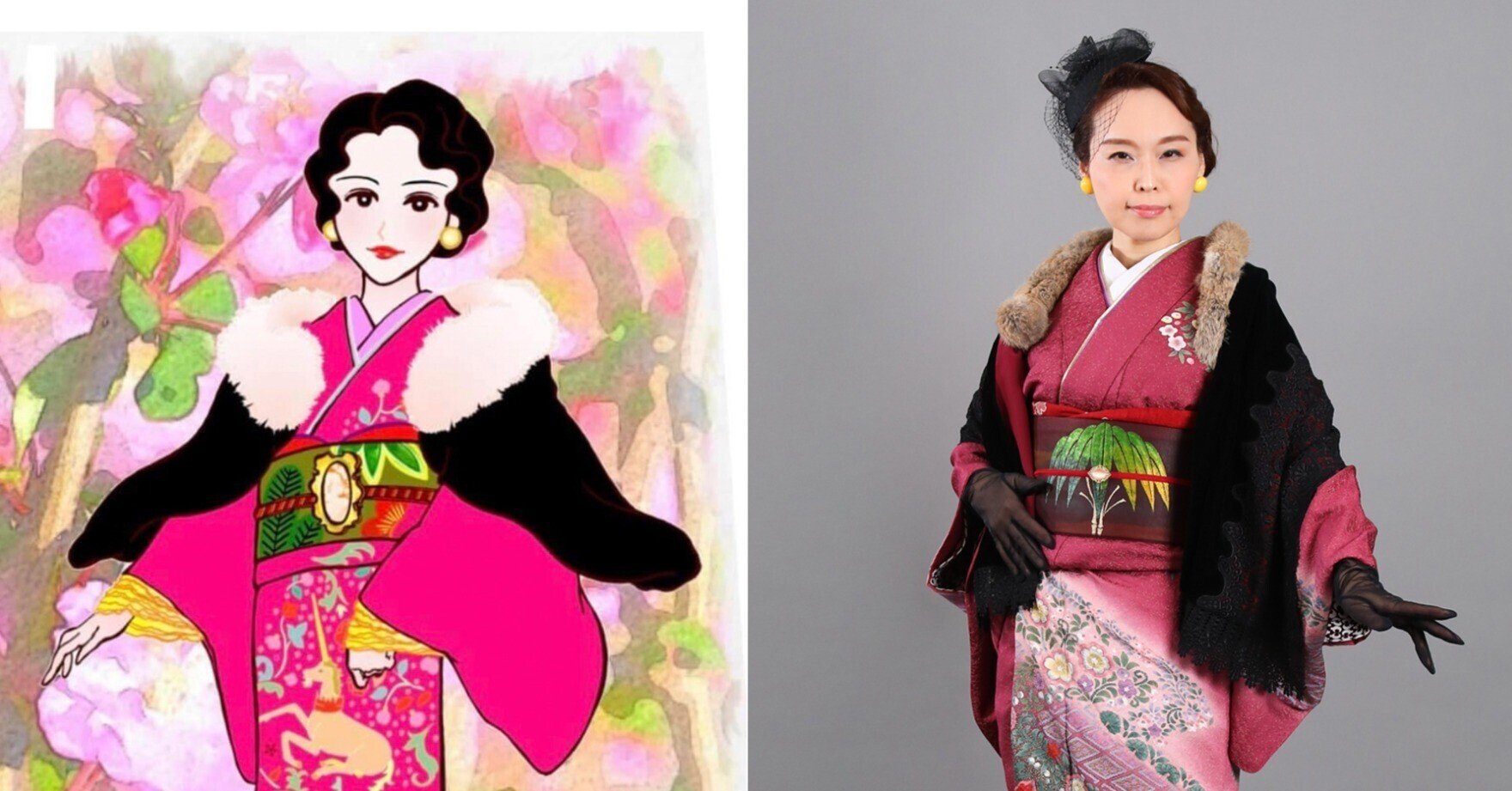 イラストを忠実に着物で再現してみた 和装改革 Note イラストを忠実に着物で再現してみた 和装改革 Note