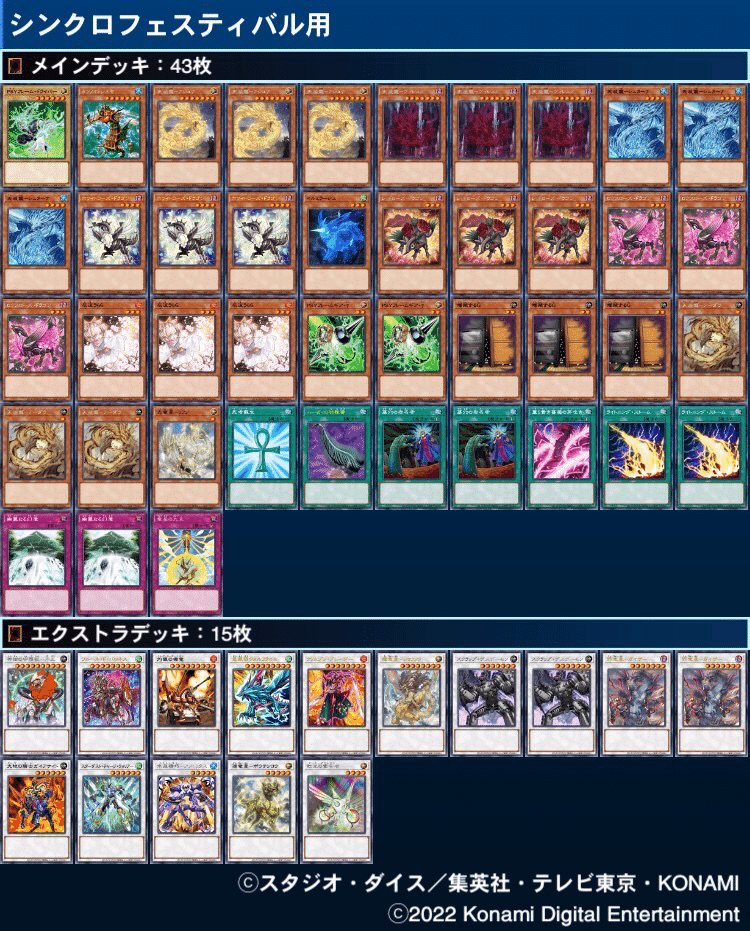 遊戯王マスターデュエル】シンクロフェスティバル用デッキその1 遊戯王マスターデュエル】シンクロフェスティバル用デッキその1