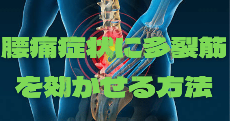 腰痛症状に多裂筋を効かせる方法