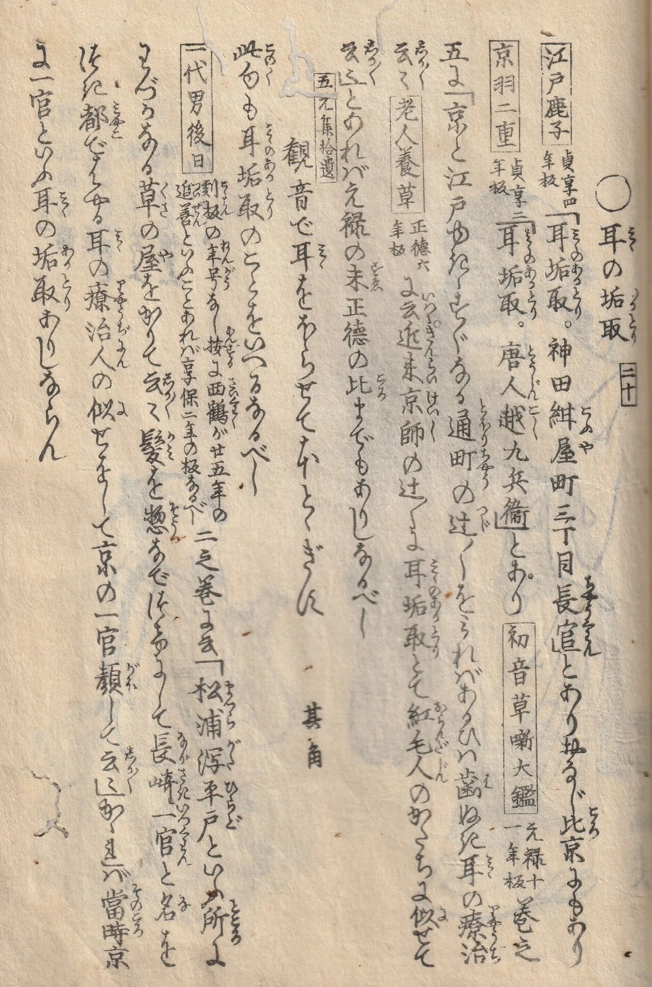 猫のノミ取りという仕事があった！江戸後期の古文書、山東京伝の『骨董