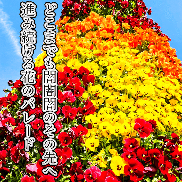どこまでも闇闇闇のその先へ進み続ける花のパレード　#短歌写真部 #NHK短歌 #短歌 #tanka #短歌フォト