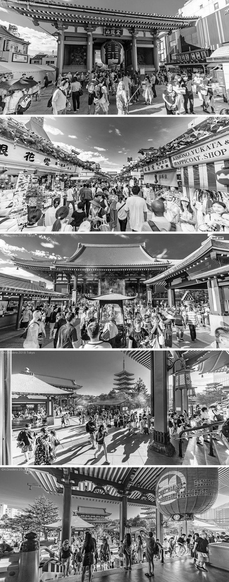 8月酷暑の中、浅草サンバカーニバルを撮りに行った際にあまりにもバテてどっかの店でちょいと休憩でも、と思ったものの、この膨大な人出の時に雷門〜浅草寺までを撮らないでどーする！（また来るのめんどくさい…）とゆーことでフラフラしながらも観光地に集まる群集を撮りに寄ったのデシタ。疲れた。