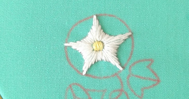 *夏の思い出の刺繍枠キットを作ろう🎐　ステップ5　〜アサガオの花の刺繍4〜