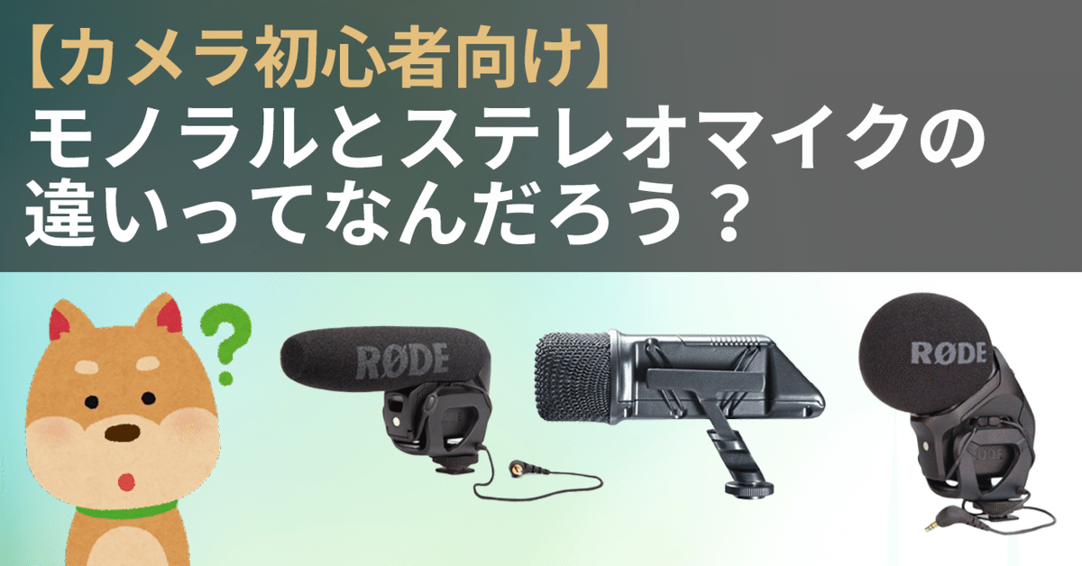 カメラ初心者向け】RODEのモノラルとステレオマイクの違いって