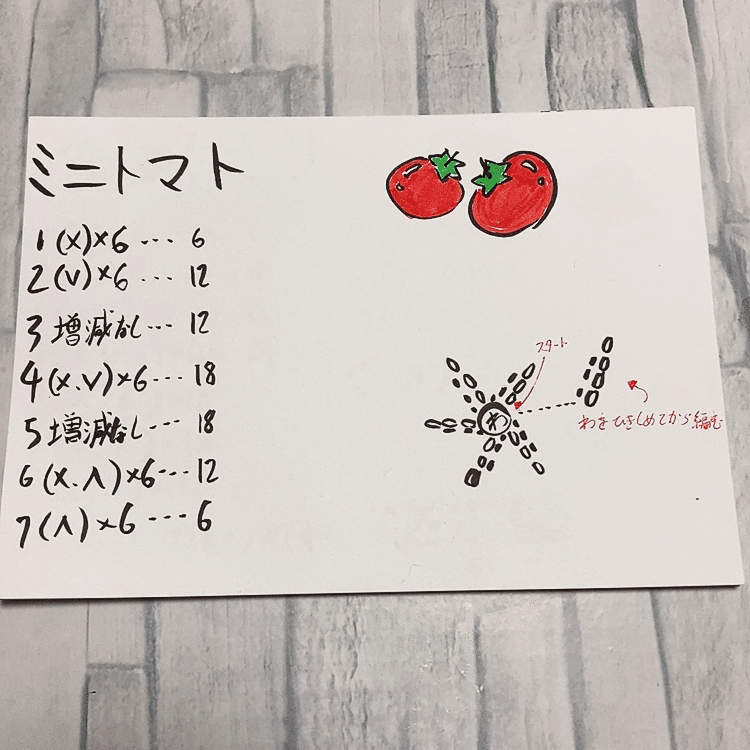 ミニトマトのあみぐるみの編み方｜myccrochet
