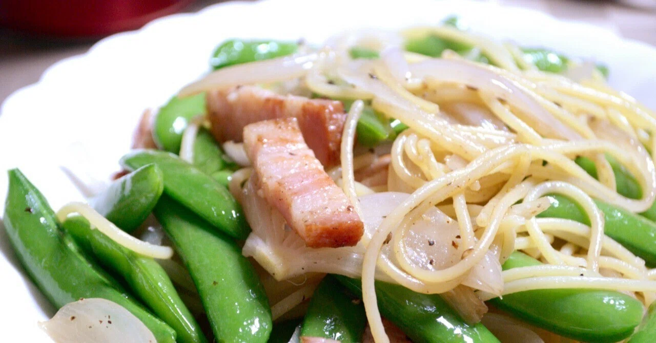 Snap Pea and Bacon Pasta (Recipe｜田中 香織