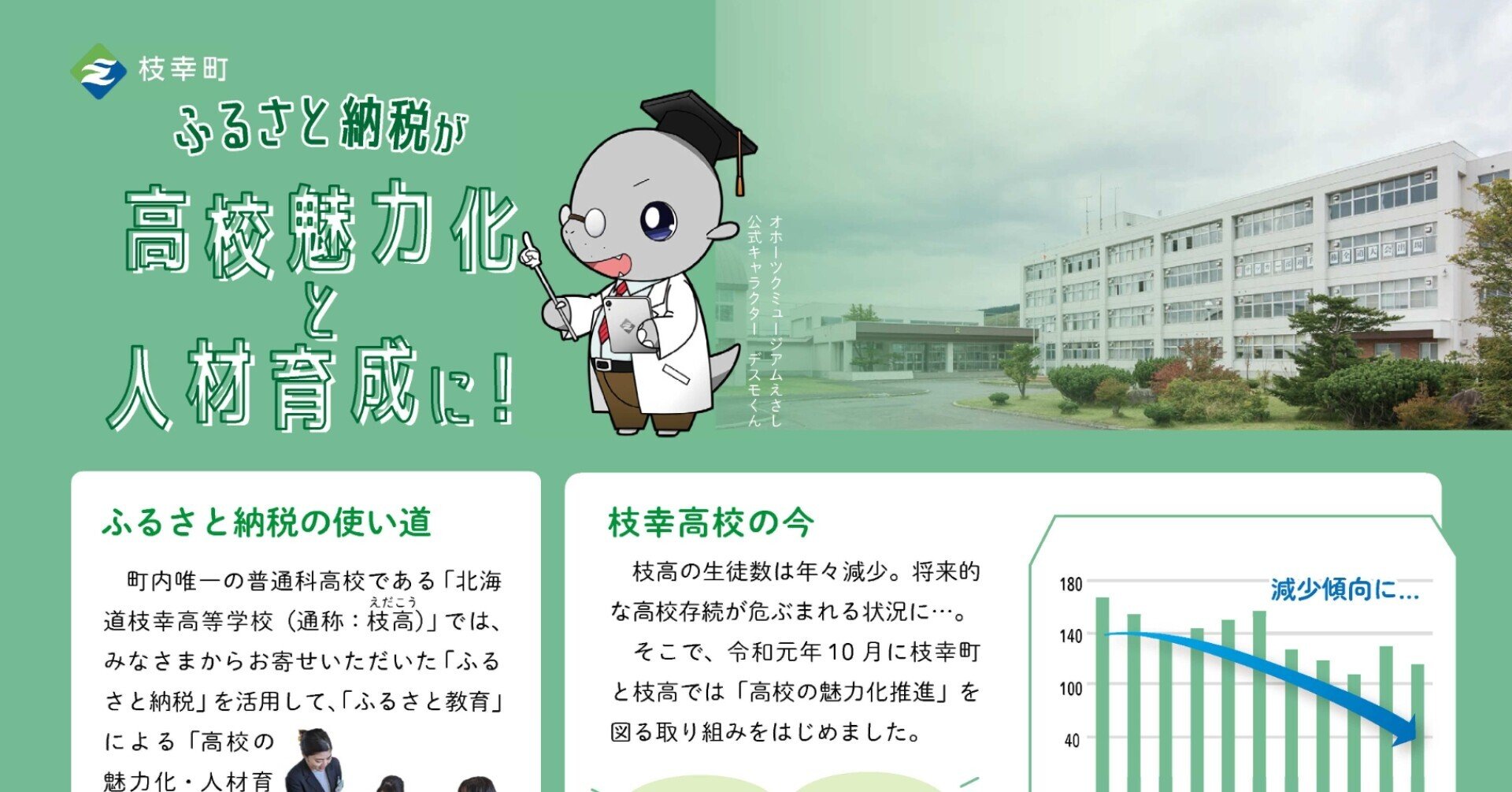 オホーツクミュージアムえさし】寄附金活用事業紹介リーフレット第2弾