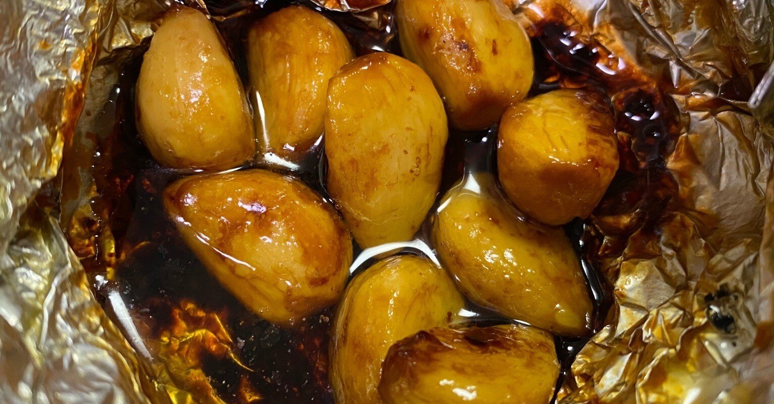 醤油漬けにんにくのホイル焼き ごはんですよ Note