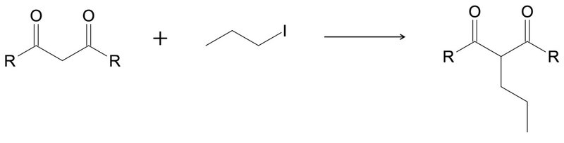 ジカルボニル化合物のアルキル化