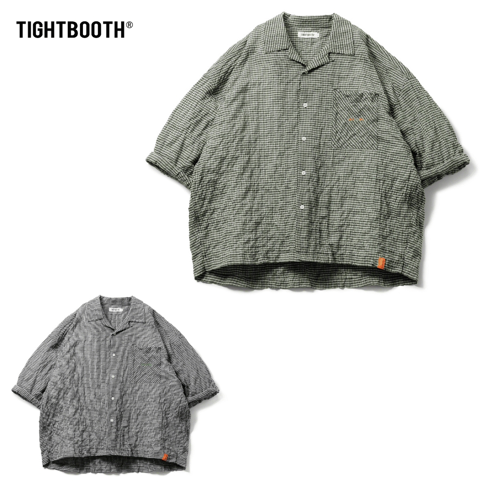 tightbooth GINGHAM ROLL UP SHIRT