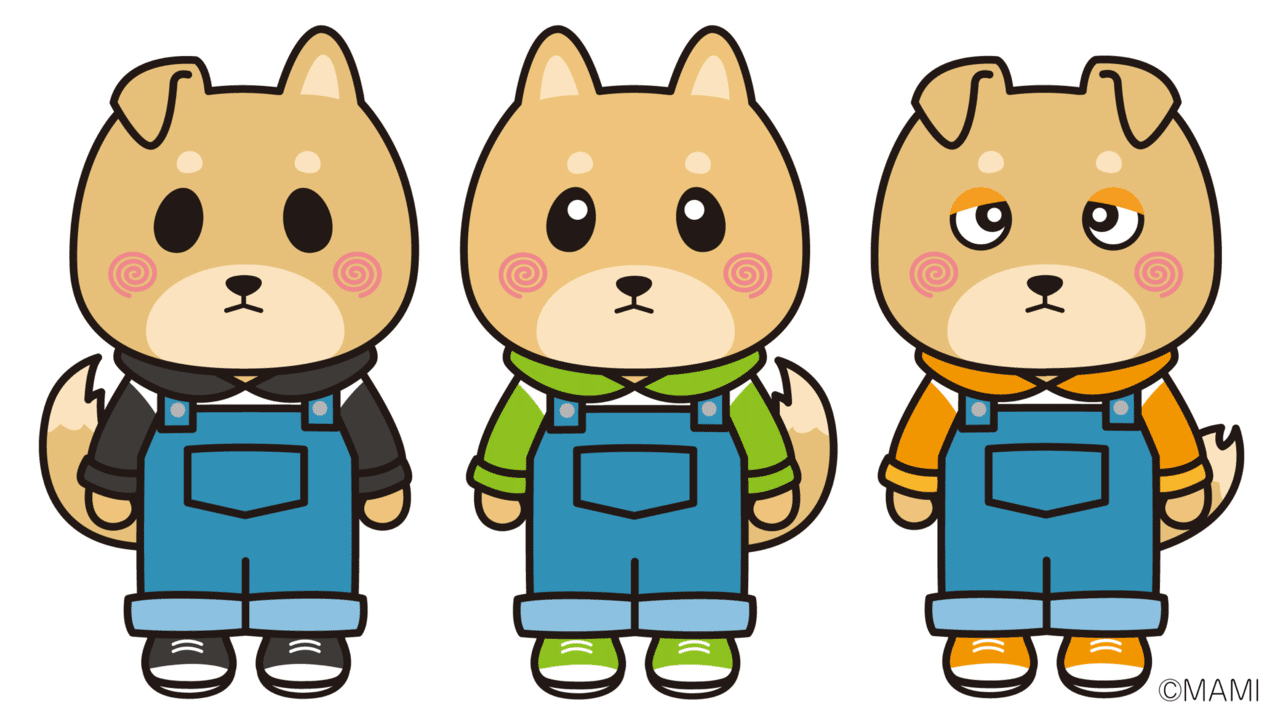 イラスト キャラクター 柴犬3兄弟 Mami Note
