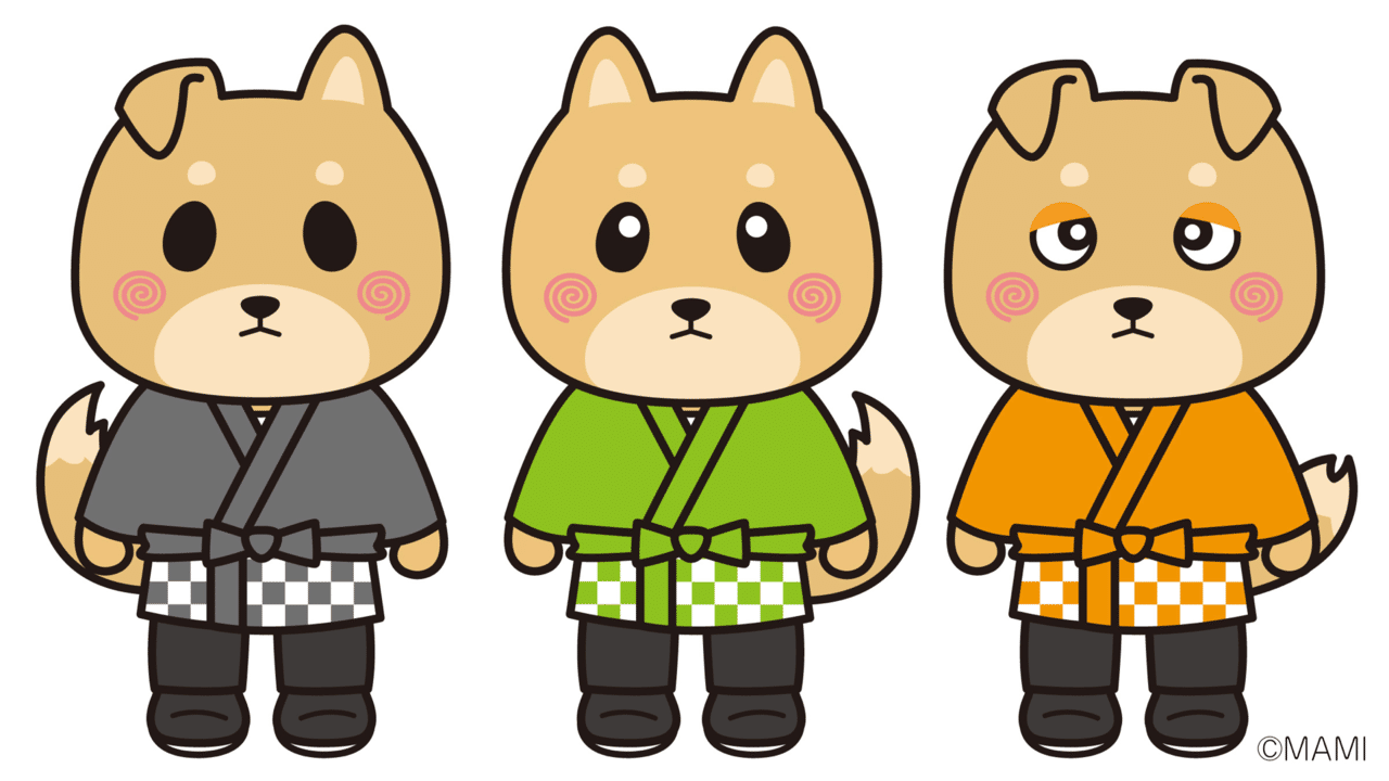 イラスト キャラクター 柴犬3兄弟 Mami Note