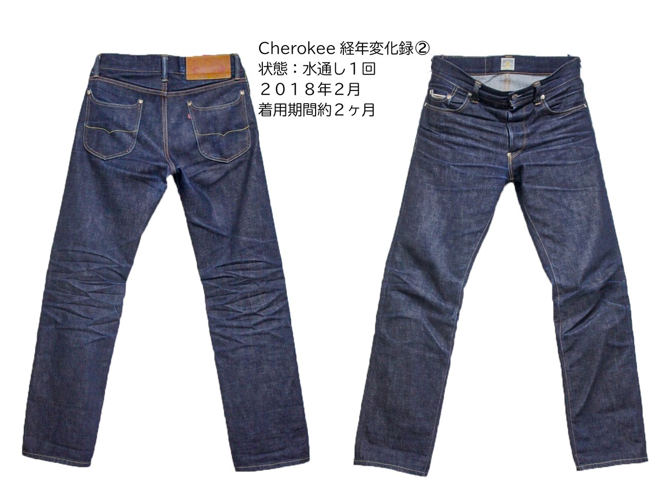 Cherokee経年変化録 [Aiiro Denim Works Indy様謹製]｜ぽやたに