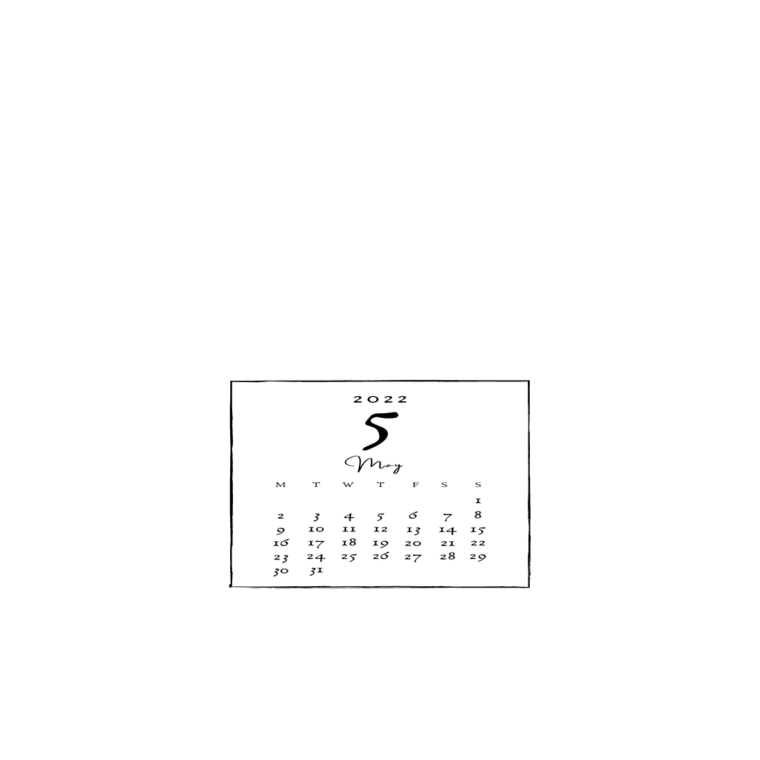 22年5月のカレンダー Pandalabo 日付シート配信時々ねこ Note