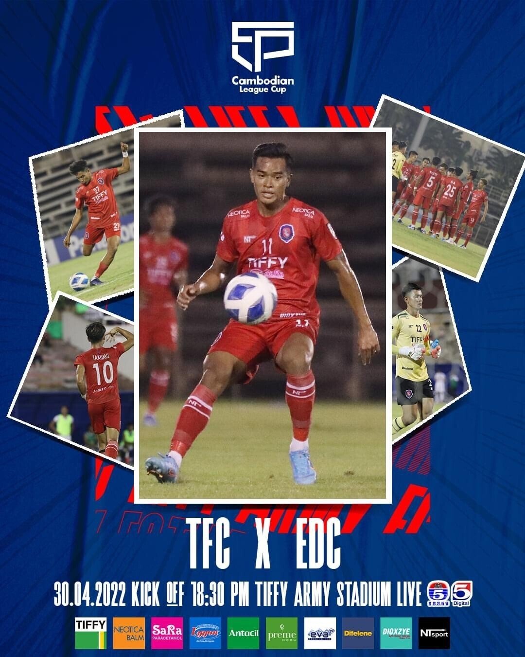 本日カンボジアリーグカップ開幕戦 685 西原 拓夢 サッカー選手 Note