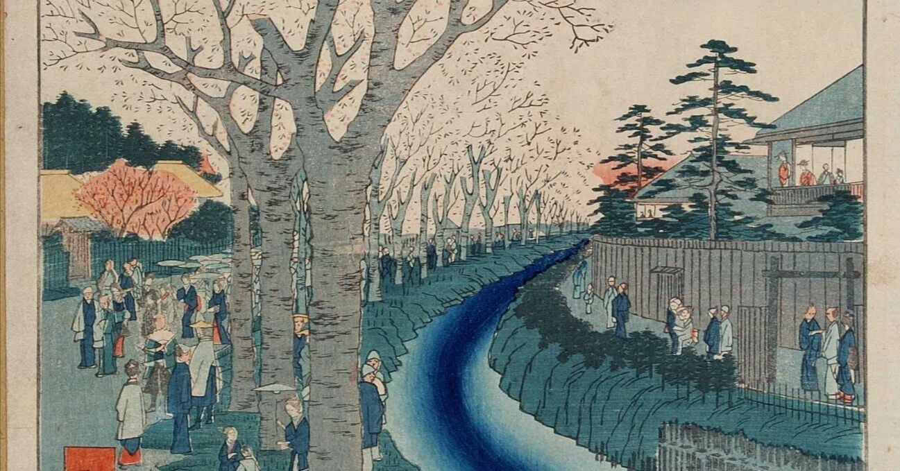 玉川堤の花」−桜と水路が寄り添う理由−『名所江戸百景』｜おうよう