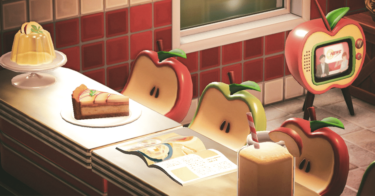 りんごに囲まれた暮らし【あつ森レイアウト】｜夏沢 ぺろみ